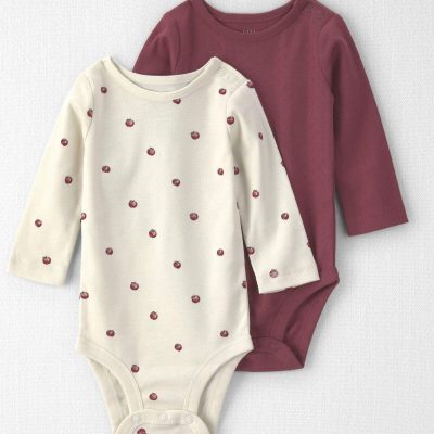 Baby Girl 2-Pack Organic Cotton Bodysuits