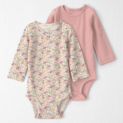 Baby Girl 2-Pack Organic Cotton Bodysuits