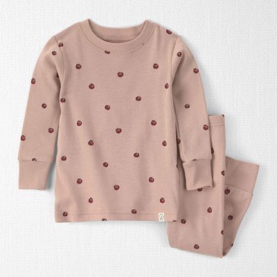 Baby Girl 2-Piece Organic Cotton Pajamas in Apples