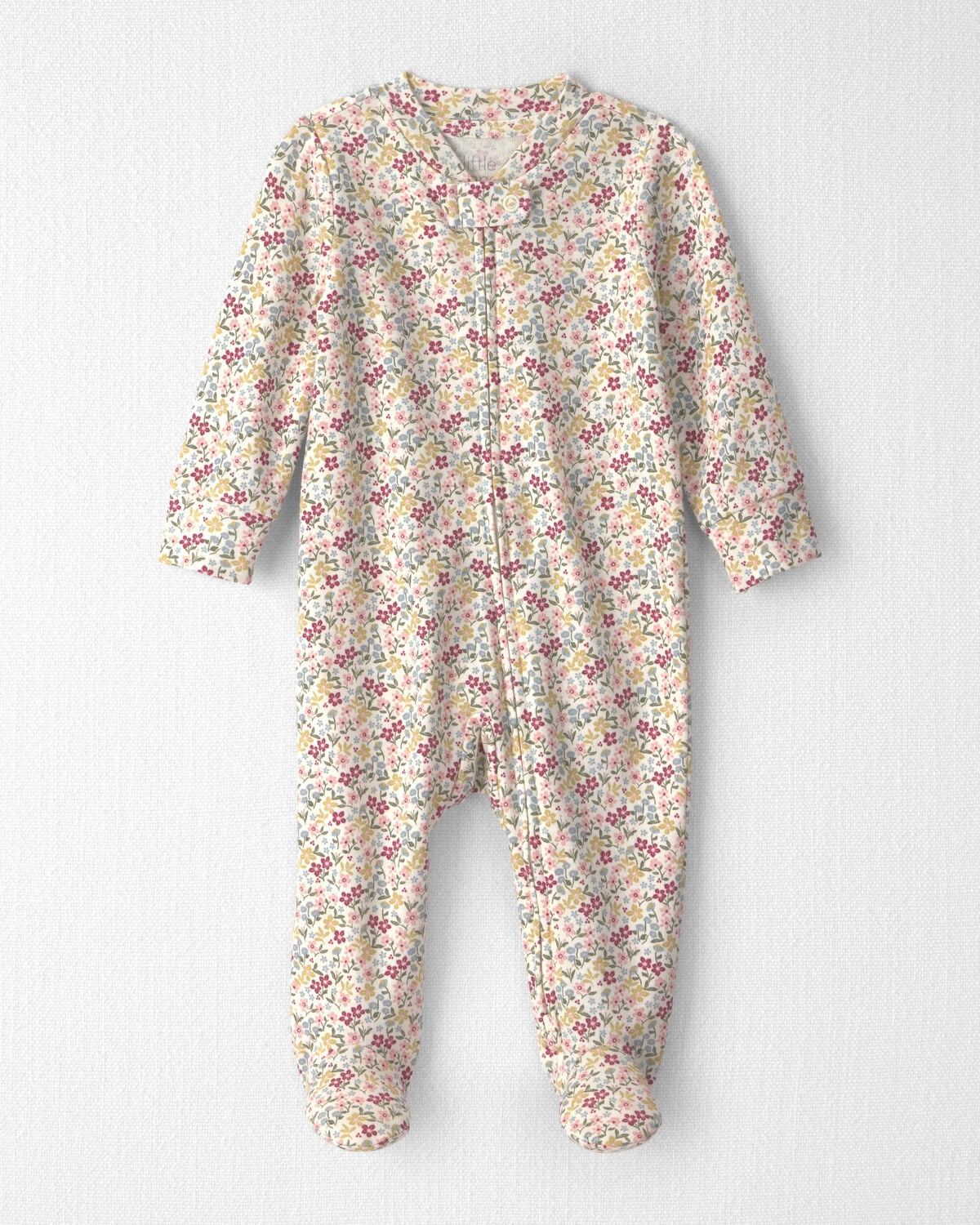 Baby Girl Organic Cotton Sleep & Play Pajamas in Floral