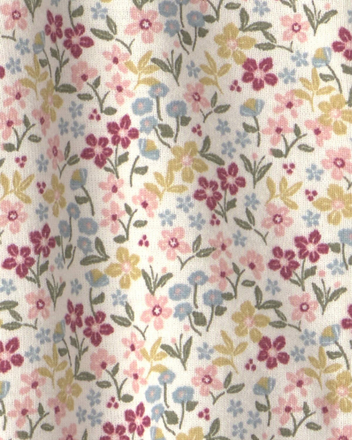 Baby Girl Organic Cotton Sleep & Play Pajamas in Floral - Image 4