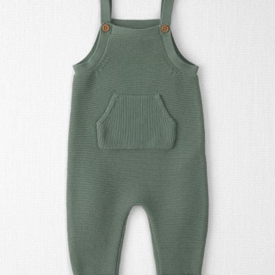 Baby Organic Cotton Sweater Knit Overalls