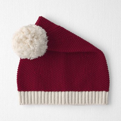 Baby Organic Cotton Sweater Knit Santa Hat