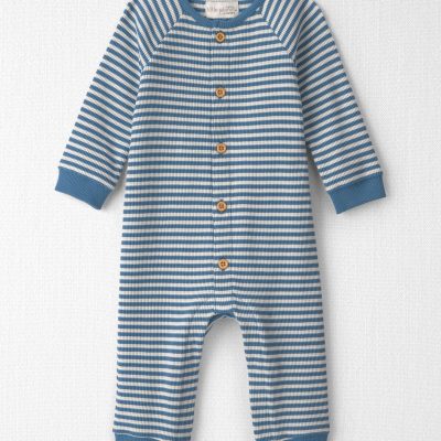 Baby Organic Cotton Waffle Knit Jumpsuit