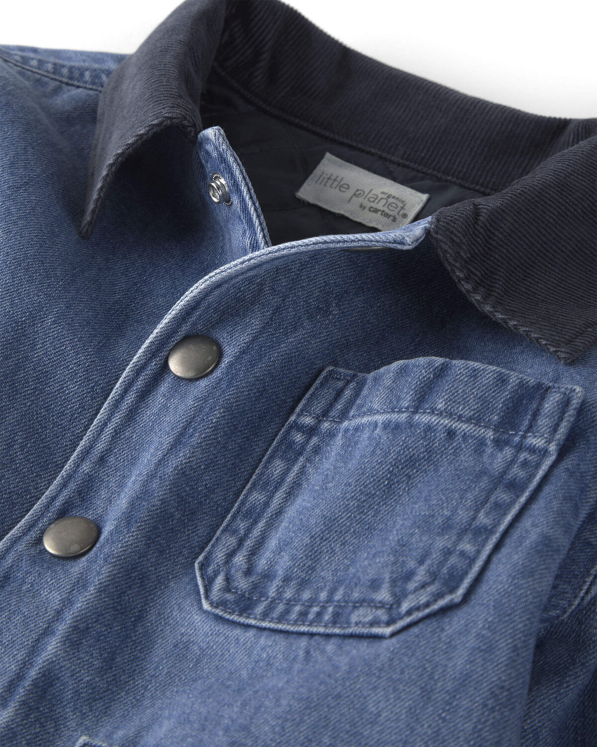 Baby Organic Cotton Denim Barn Jacket - Image 2