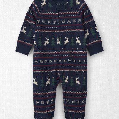 Baby Organic Cotton Fair Isle Sleep & Play Pajamas