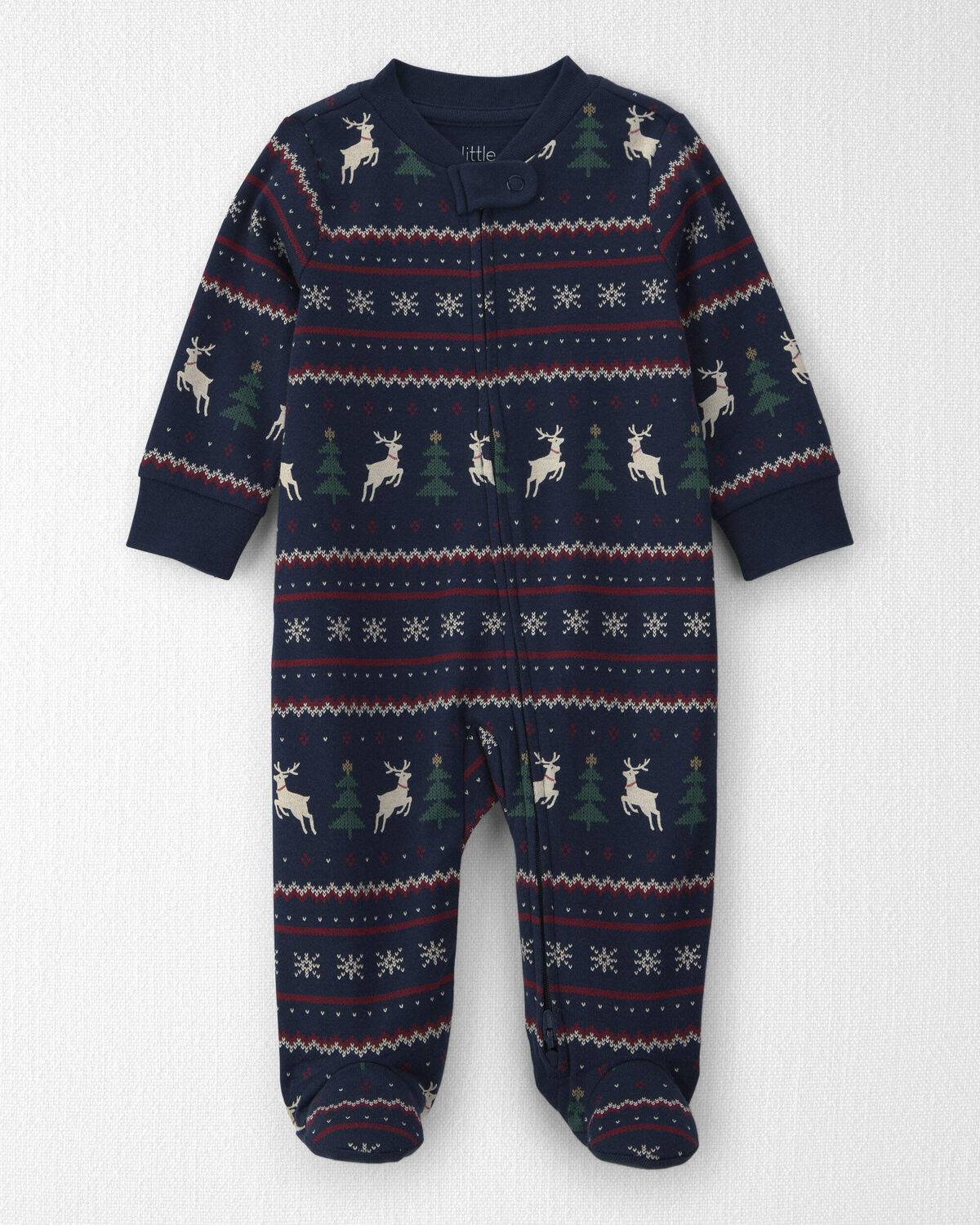 Baby Organic Cotton Fair Isle Sleep & Play Pajamas
