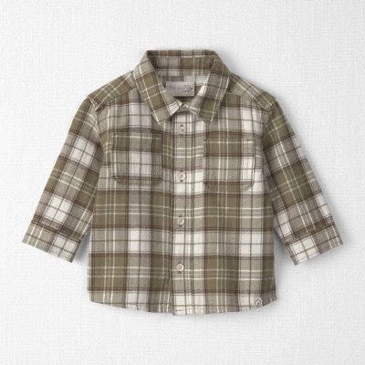 Baby Boy Organic Cotton Flannel Button-Down Shirt