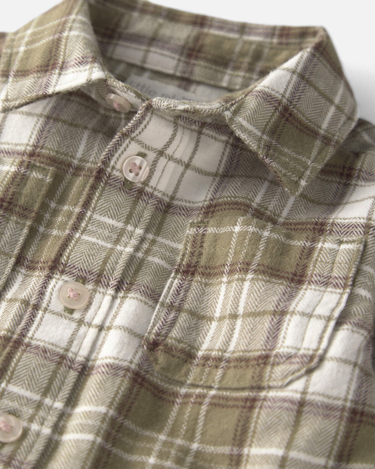 Baby Boy Organic Cotton Flannel Button-Down Shirt - Image 2