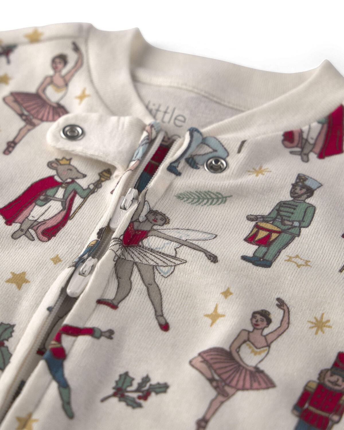 Baby Organic Cotton Sleep & Play Pajamas in Nutcracker - Image 4