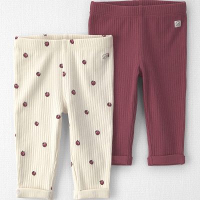 Baby Girl 2-Pack Organic Cotton Leggings