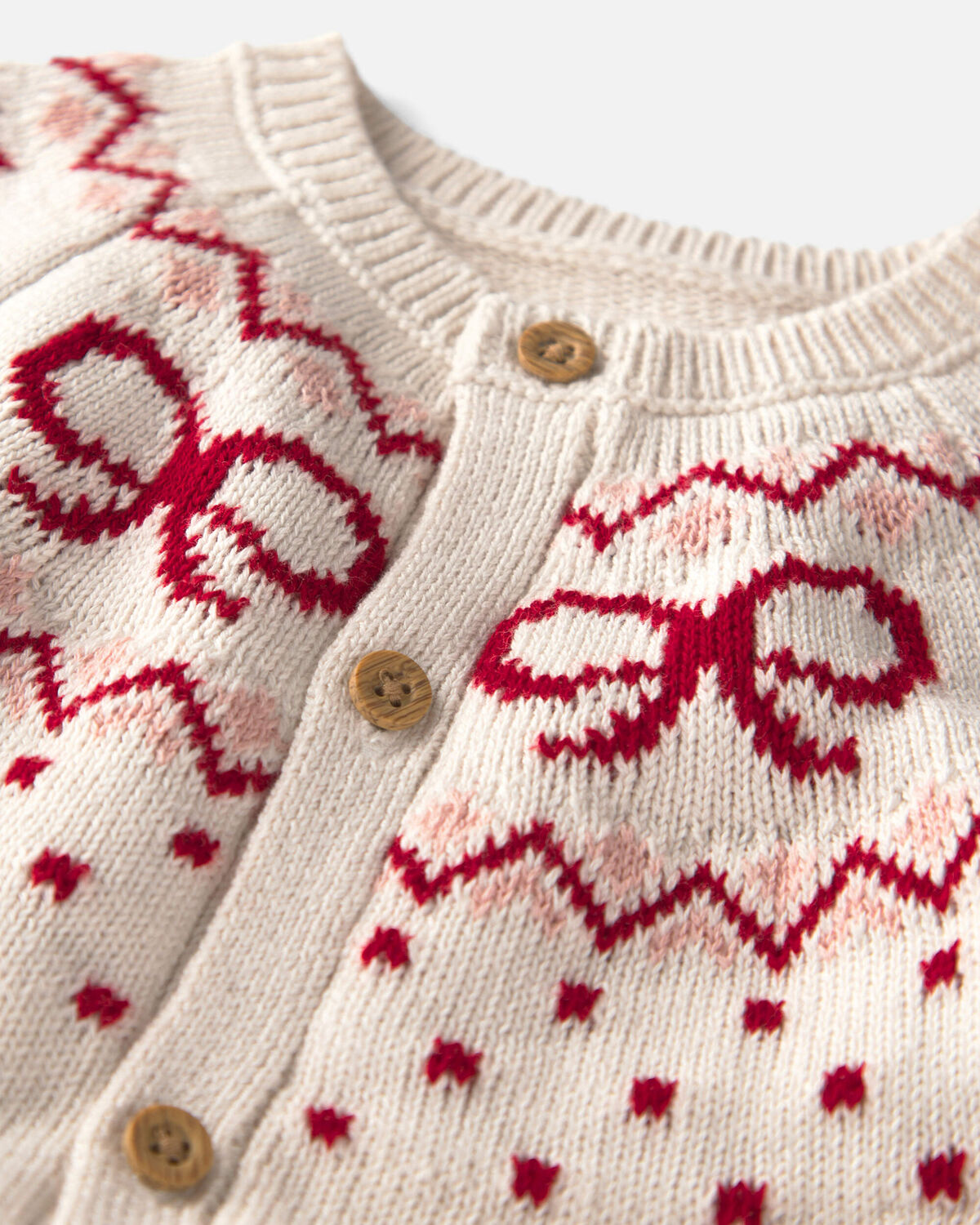 Baby Girl Organic Cotton Fair Isle Sweater Knit Jumpsuit - Image 3
