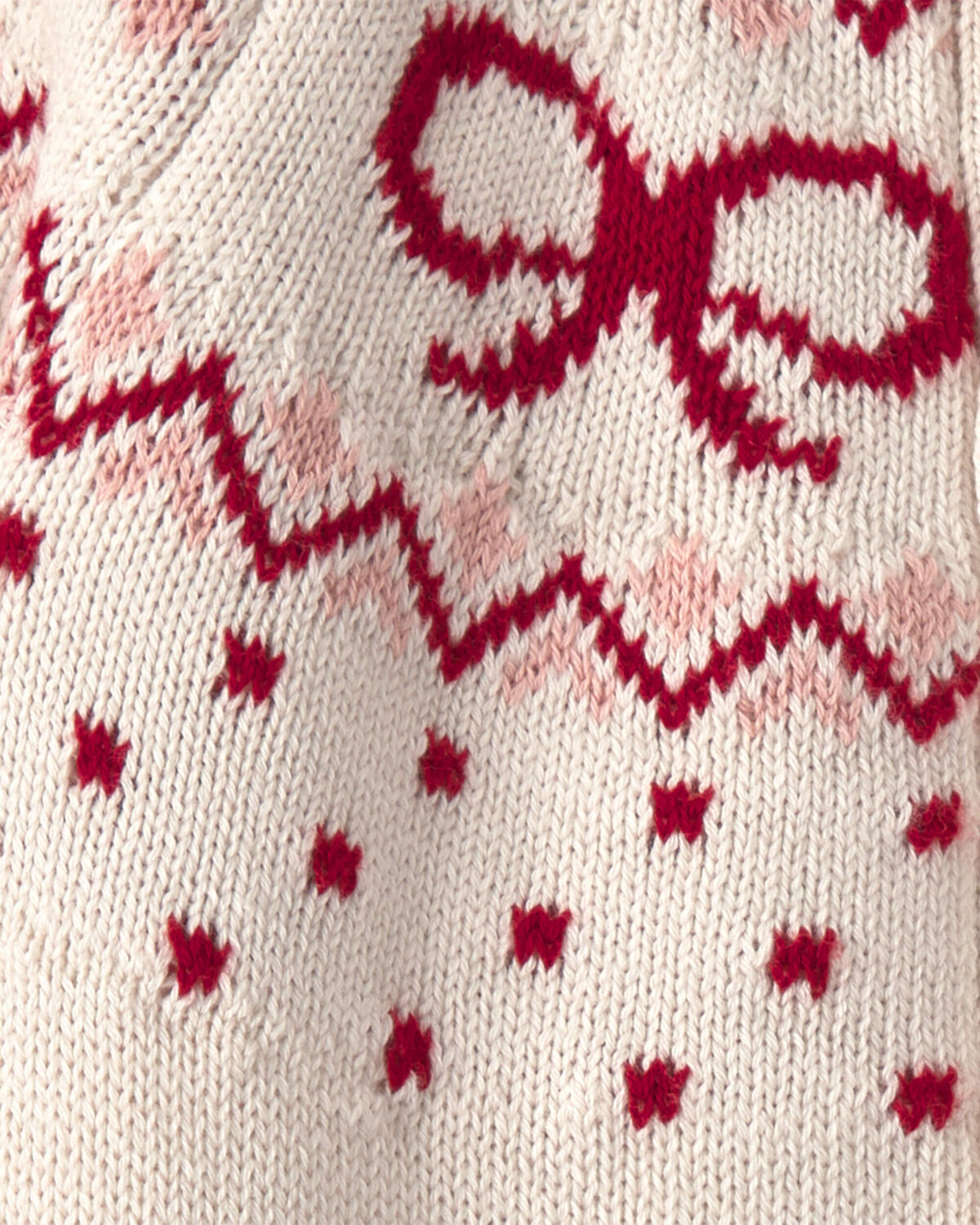 Baby Girl Organic Cotton Fair Isle Sweater Knit Jumpsuit - Image 4