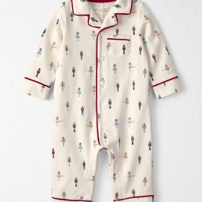 Baby Organic Cotton Jumpsuit in Nutcracker