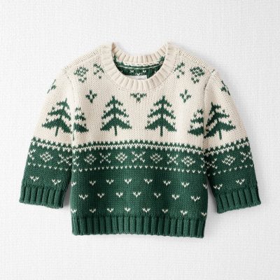 Baby Organic Cotton Fair Isle Sweater Knit Pullover