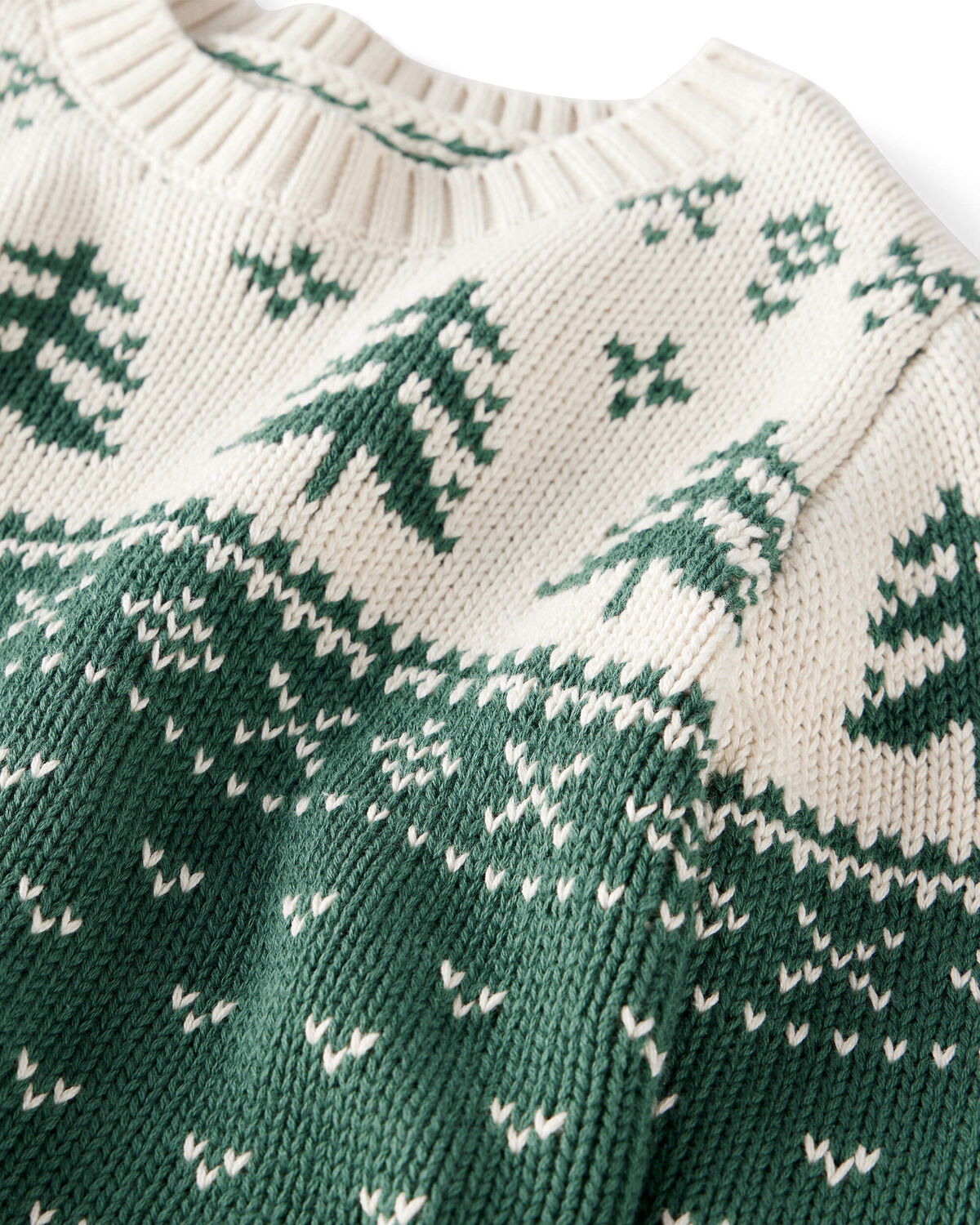 Baby Organic Cotton Fair Isle Sweater Knit Pullover - Image 2