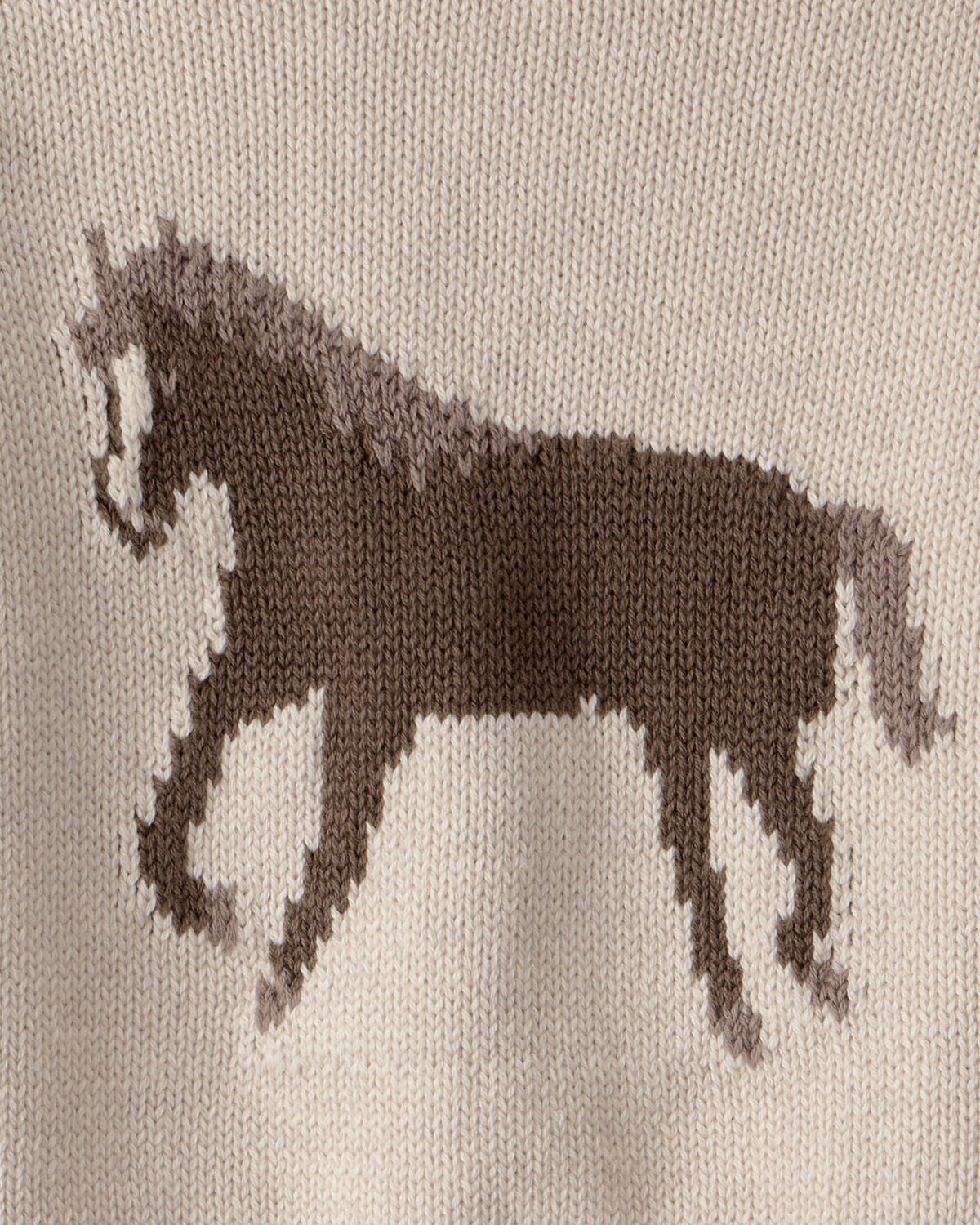 Baby Organic Cotton Horse Sweater Knit Pullover - Image 3