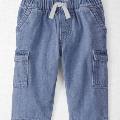 Baby Organic Cotton Denim Cargo Pants