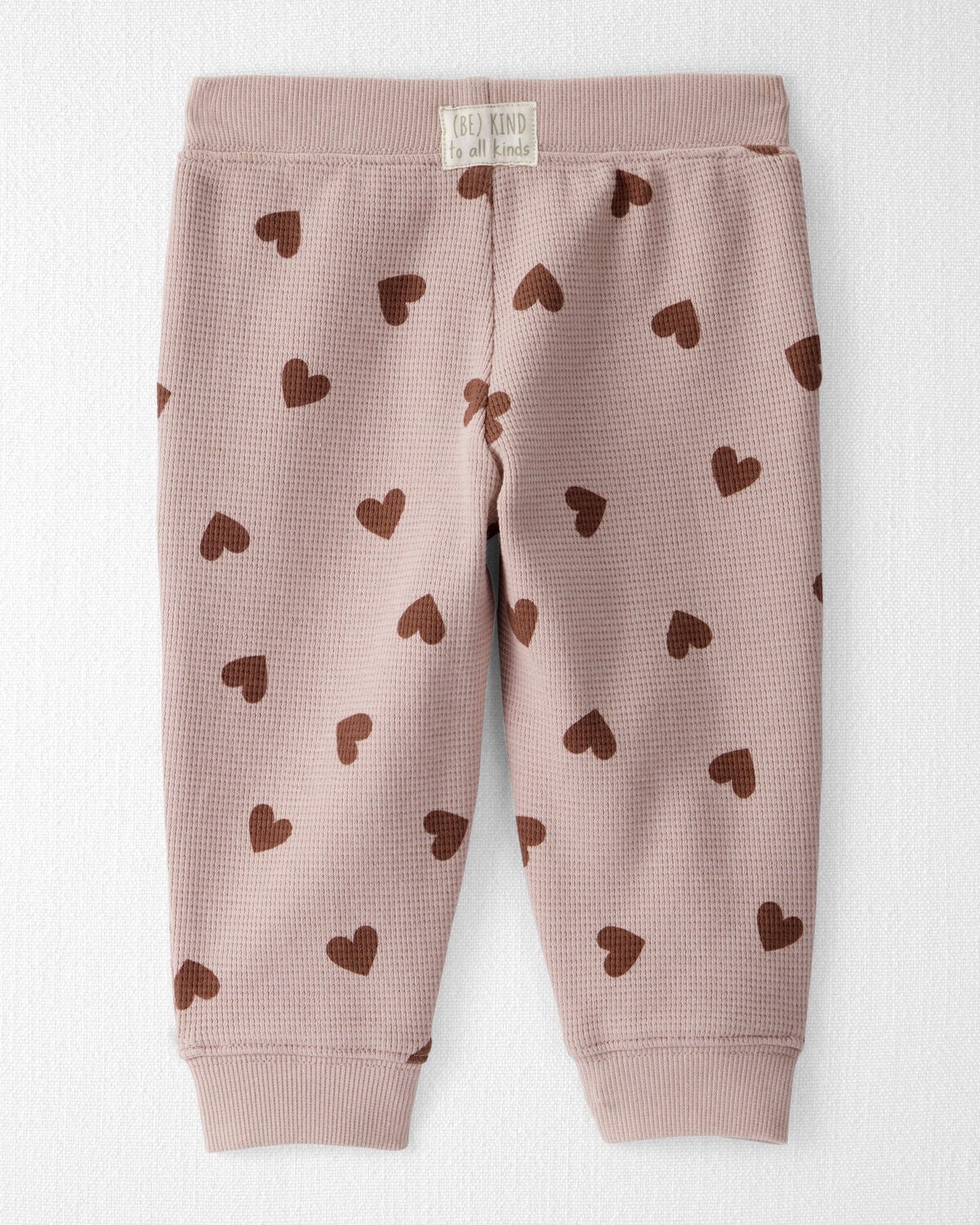 Baby Girl Waffle Knit Top & Pant Set Made with Organic Cotton - Image 2