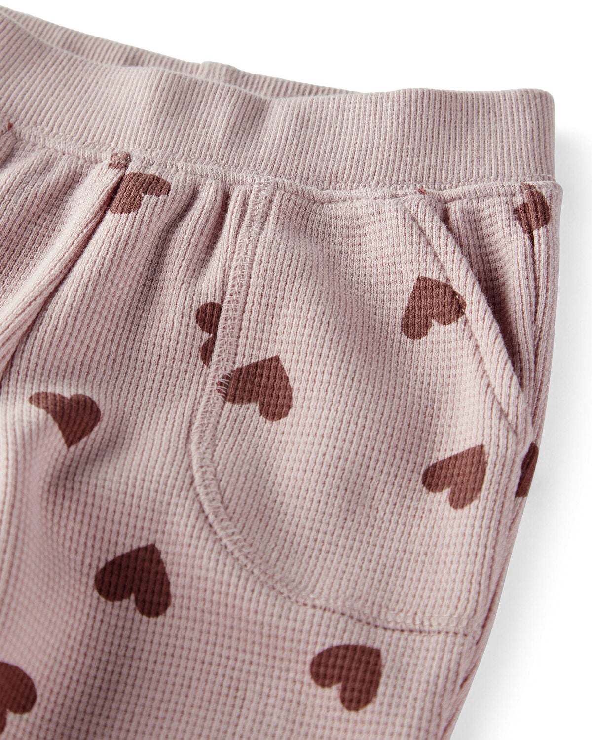 Baby Girl Waffle Knit Top & Pant Set Made with Organic Cotton - Image 3