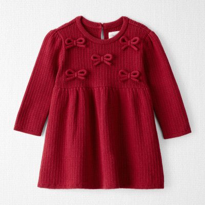 Baby Girl Organic Cotton Sweater Knit Dress