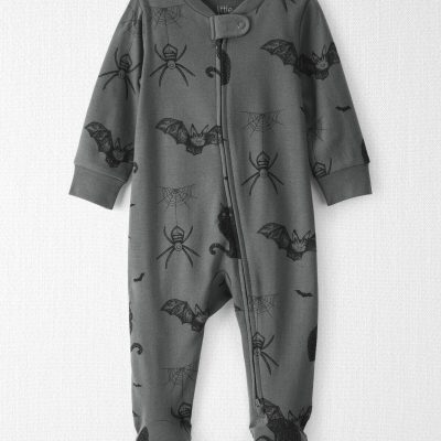 Baby Organic Cotton Sleep & Play Pajamas in Spooky Creatures