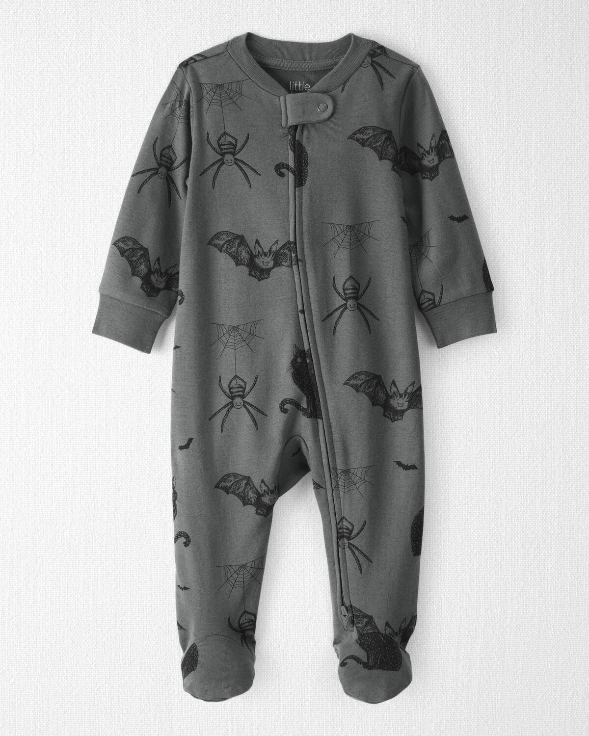 Baby Organic Cotton Sleep & Play Pajamas in Spooky Creatures
