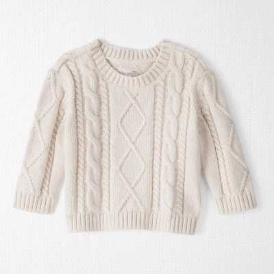 Baby Organic Cotton Cable Knit Sweater