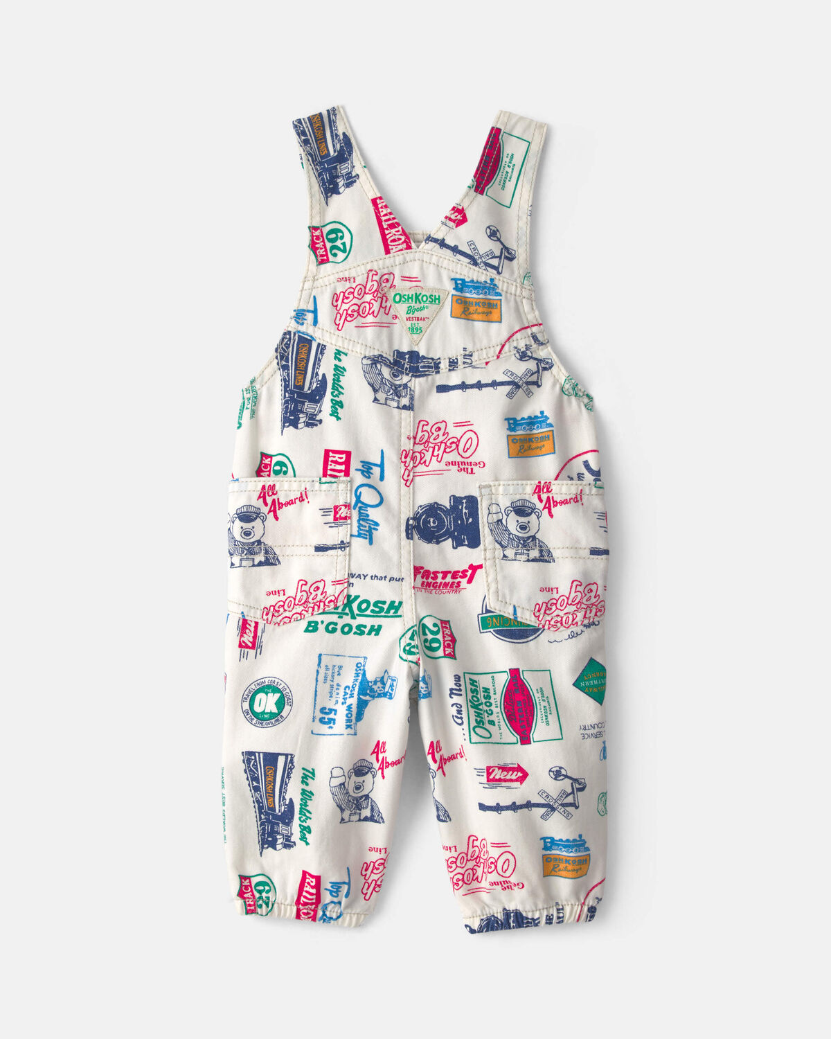Baby Boy Vintage Logo Overalls - Image 2