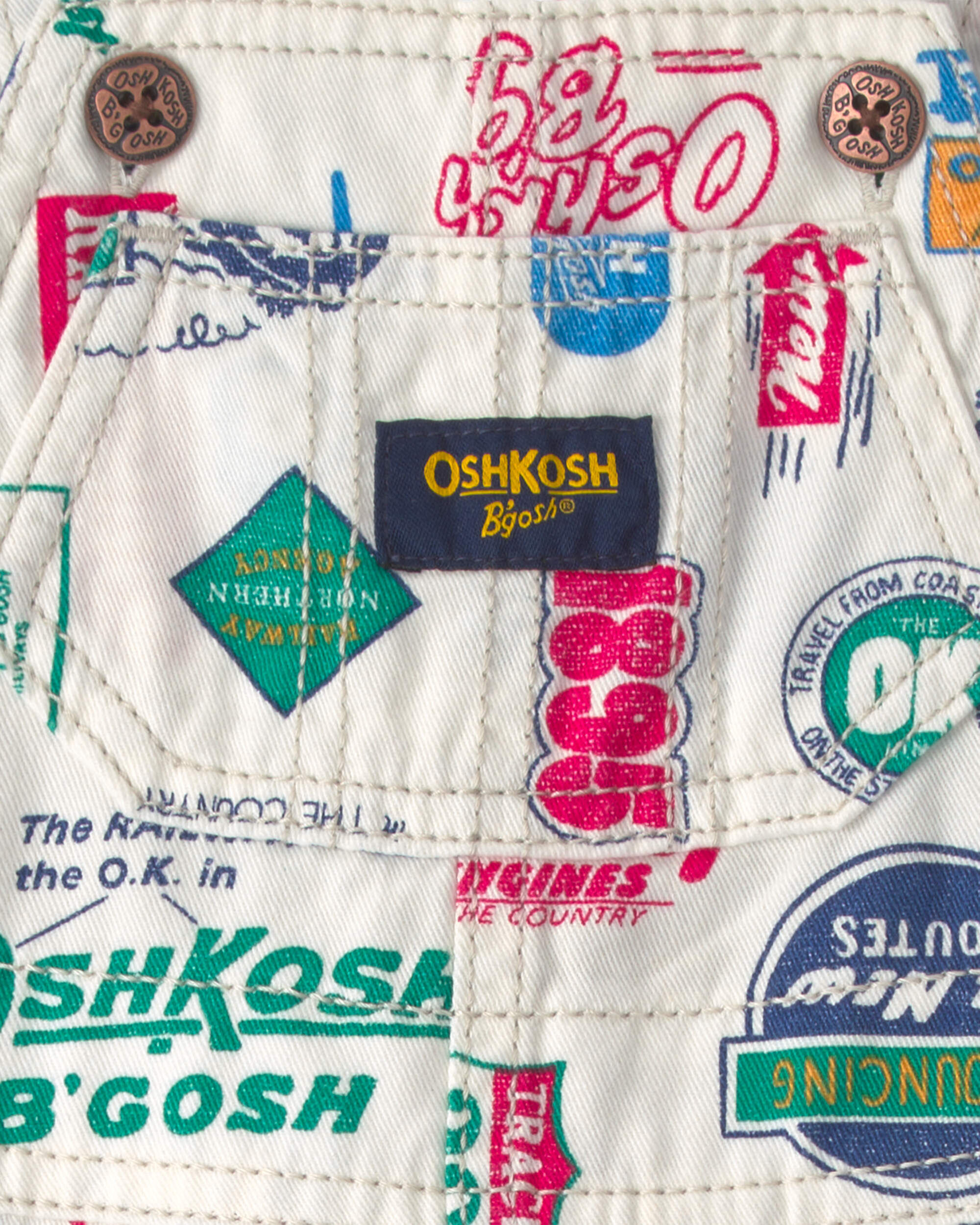 Baby Boy Vintage Logo Overalls - Image 4