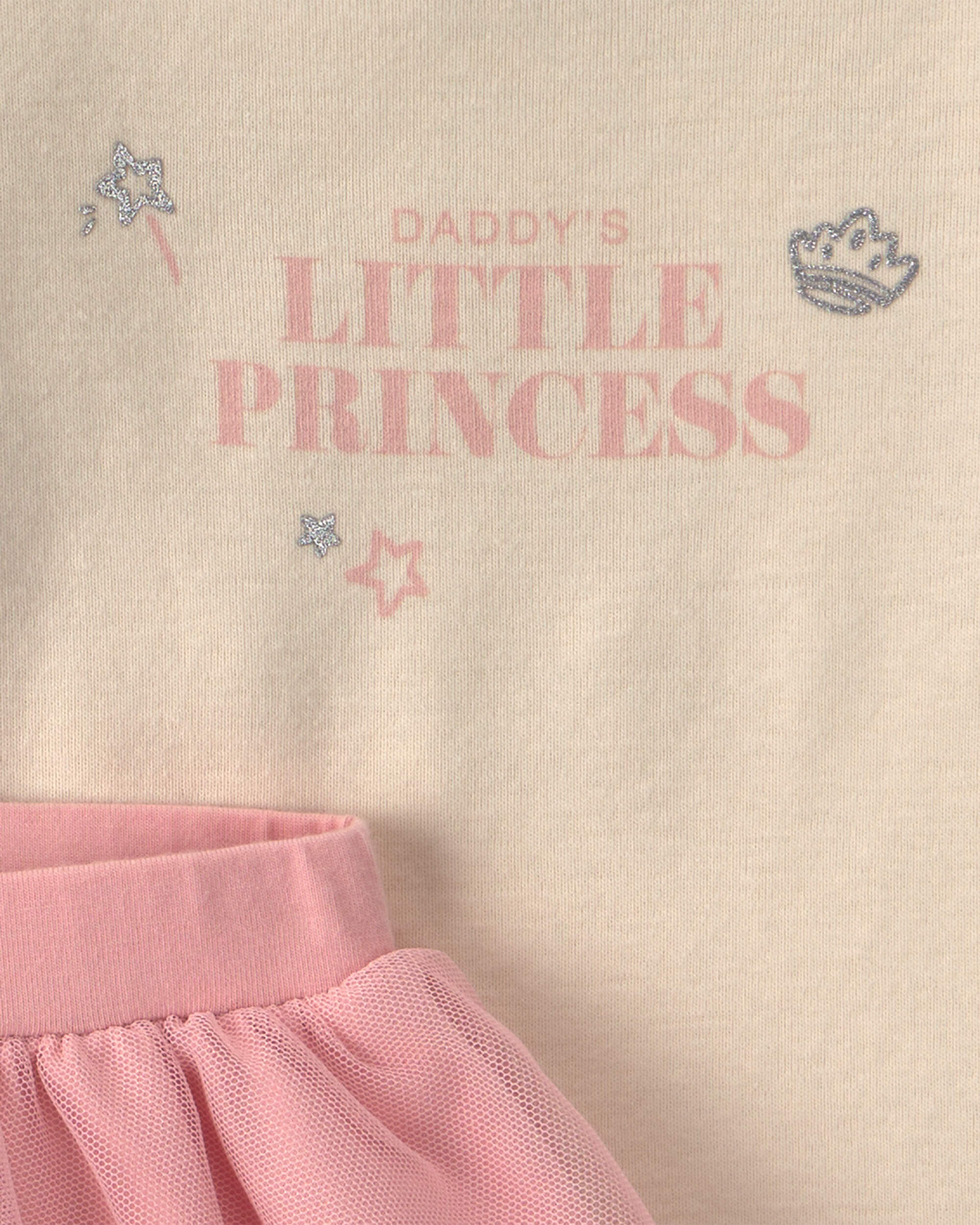 Baby Girl 2-Piece Long-Sleeve Bodysuit & Tulle Pant Set - Purple - Image 5