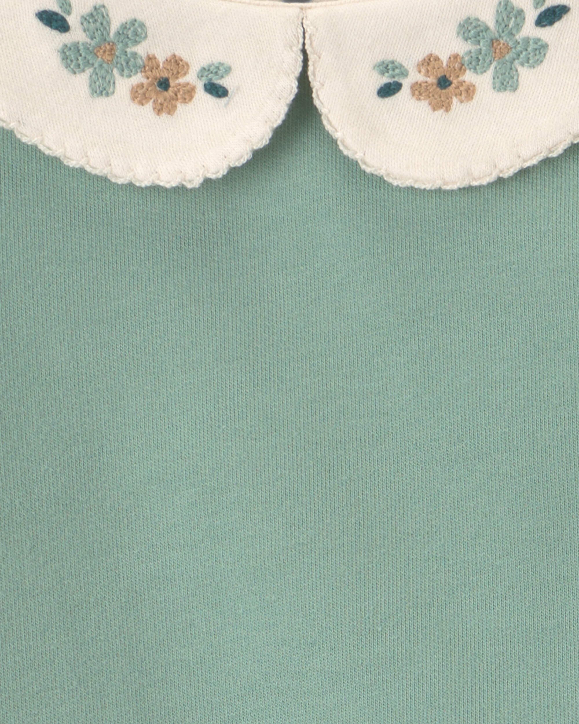 Baby Girl 3-Piece Floral French Terry Layering Set - Green - Image 6