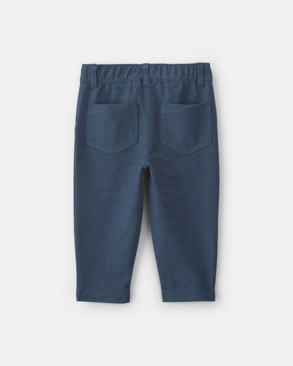Baby Girl Knit Chambray Pants - Indigo - Image 2