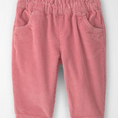 Baby Girl Organic Cotton Pull On Corduroy Pants