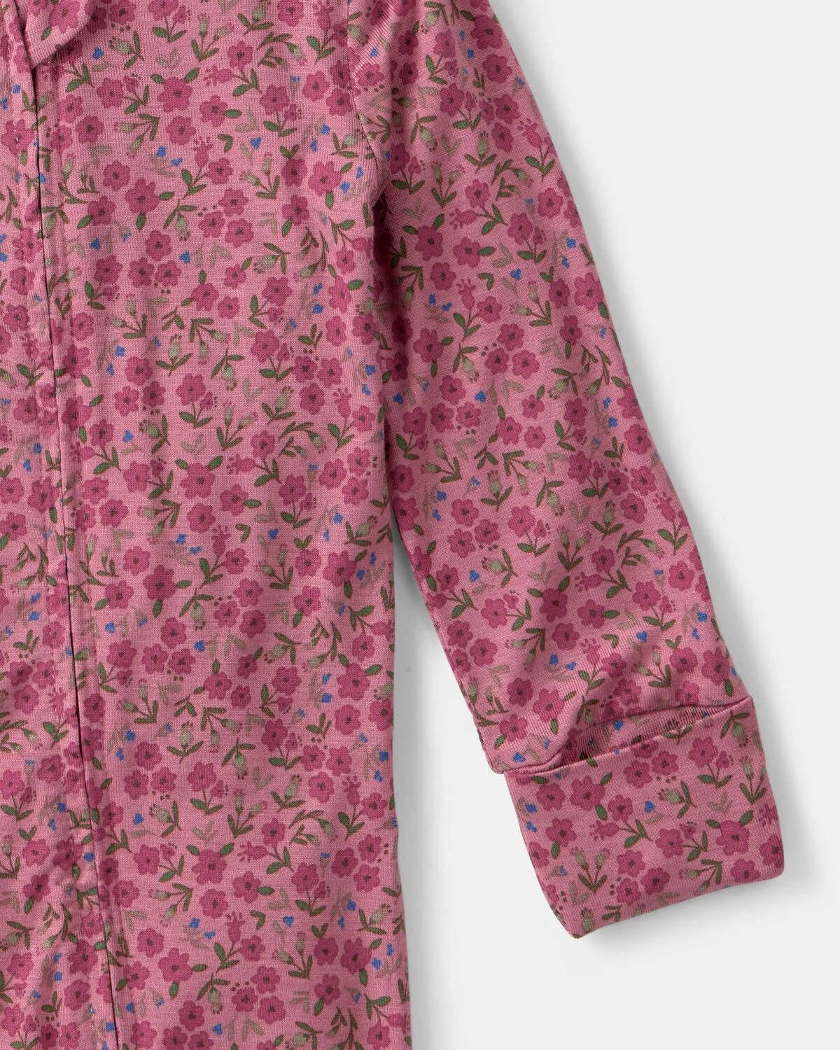 Baby Girl Floral PurelySoft™ 2-Way Zip Sleep & Play Pajamas - Pink - Image 3