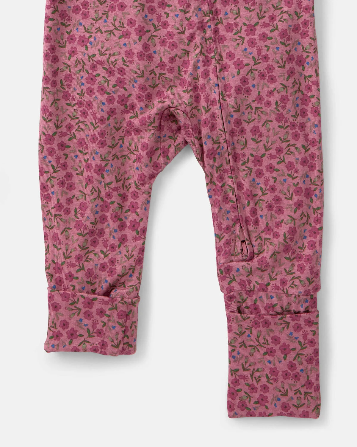 Baby Girl Floral PurelySoft™ 2-Way Zip Sleep & Play Pajamas - Pink - Image 4