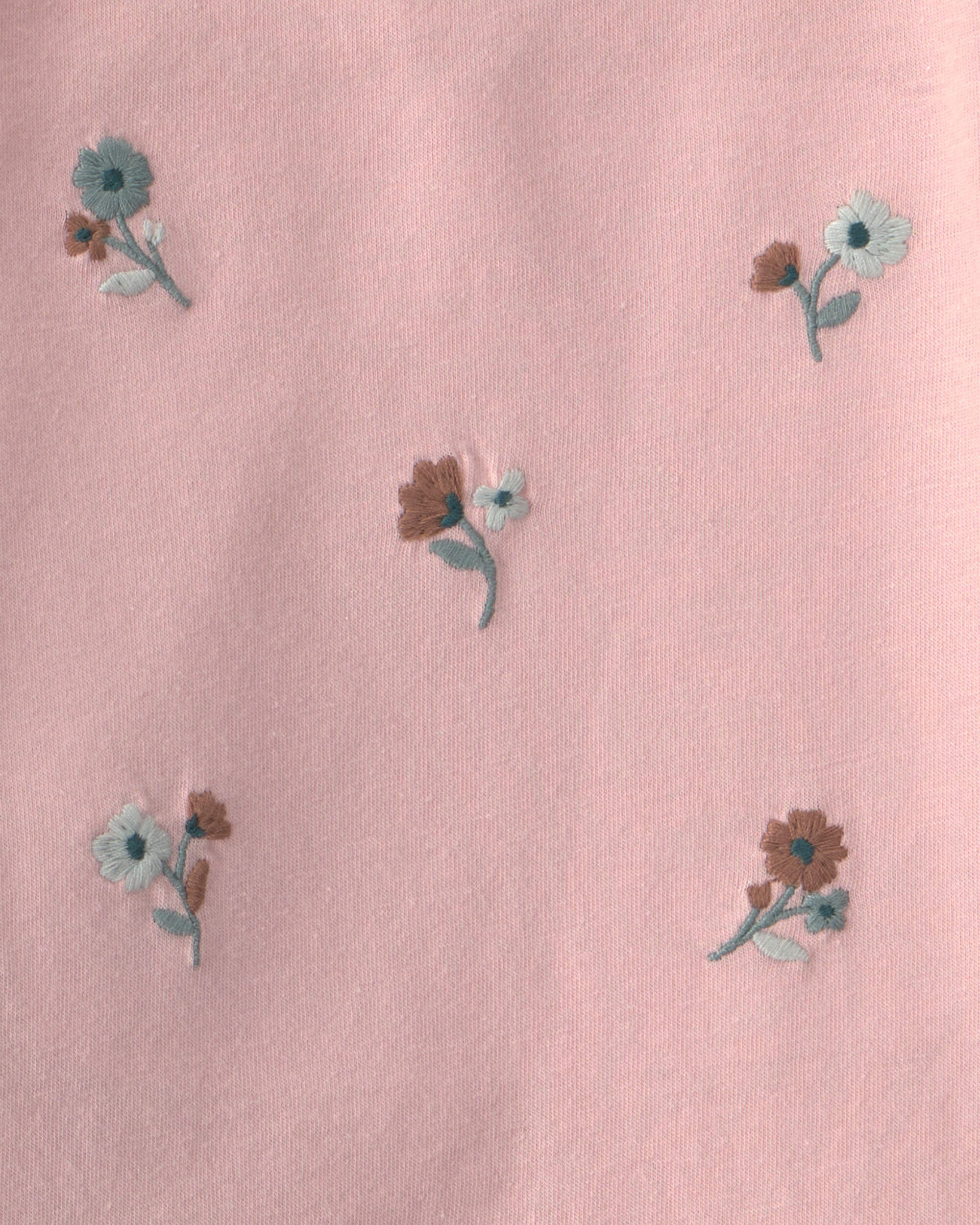 Baby Girl 2-Piece Floral Long-Sleeve Bodysuit & Pant Set - Pink/Green - Image 5