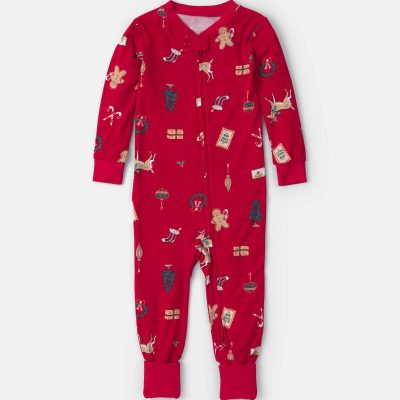 Baby 1-Piece Christmas PurelySoft™ Snug Fit Pajama - Red