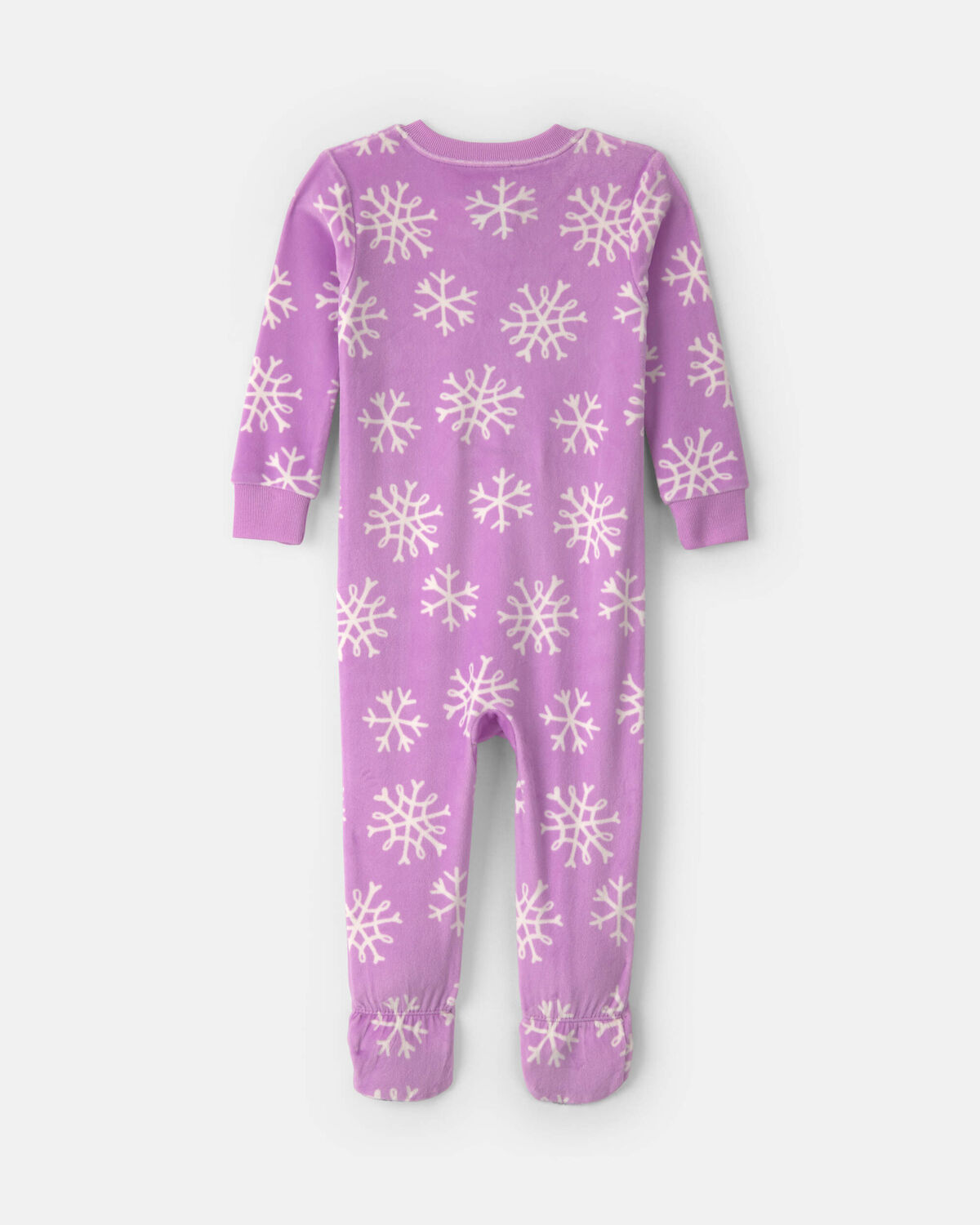 Baby Girl 1-Piece Penguin 2-Way Zip DreamPlush Snug Fit Footed Pajama - Purple - Image 2