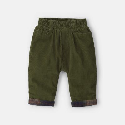 Baby Boy Corduroy Pants - Olive Green