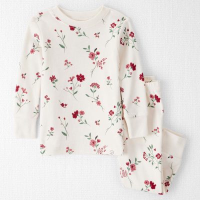 Baby Girl 2-Piece Organic Cotton Pajamas in Rosethorn Hollow