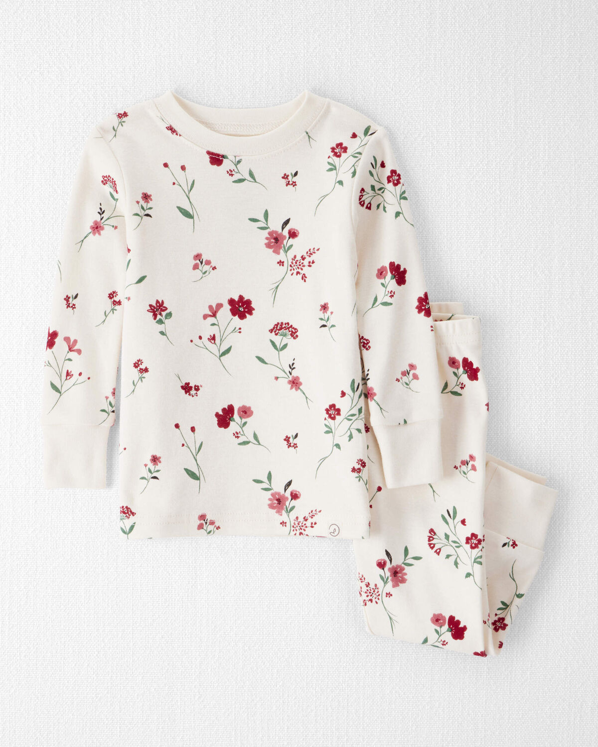 Baby Girl 2-Piece Organic Cotton Pajamas in Rosethorn Hollow