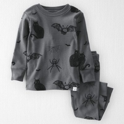 Baby 2-Piece Organic Cotton Pajamas in Spooky Creatures