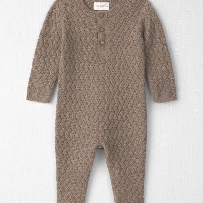 Baby Organic Cotton Sweater Knit Jumpsuit