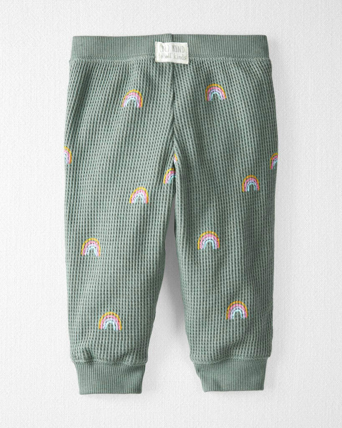 Baby 2-Piece Organic Cotton Waffle Knit Top & Pant Set - Image 3