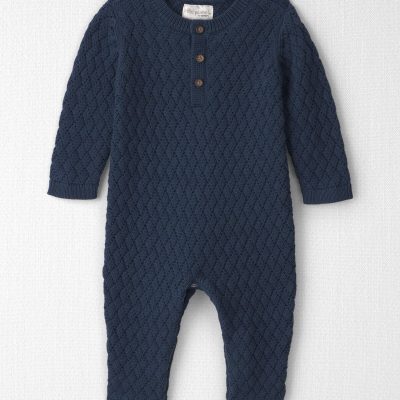 Baby Organic Cotton Sweater Knit Jumpsuit