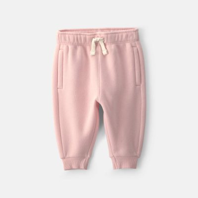 Baby Girl Fleece Pants - Pink