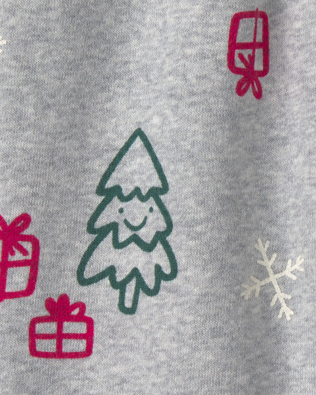 Baby Boy 2-Piece Christmas Ski Fleece Top & Pant Set - Green/Grey - Image 4