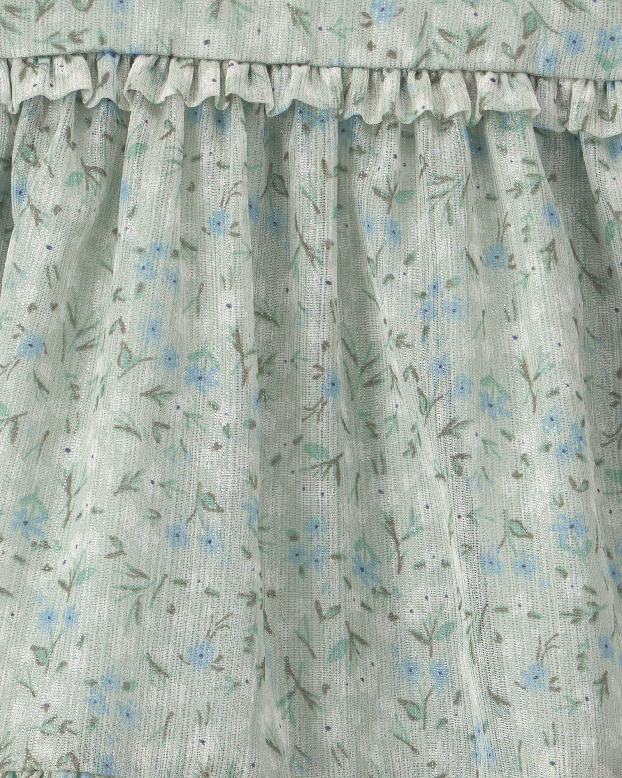 Baby Girl Floral Occasion Dress - Green - Image 5