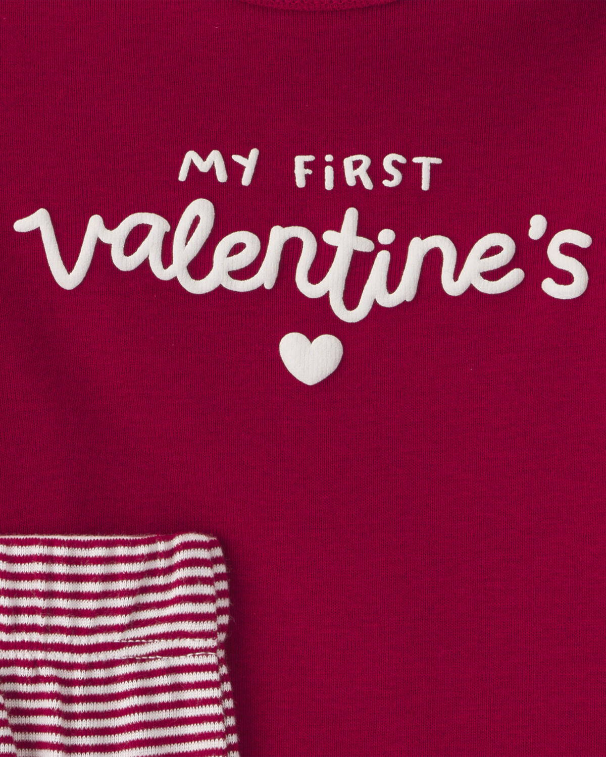 Baby 2-Piece 'My First Valentine's' Long-Sleeve Bodysuit & Pant Set - Red - Image 4